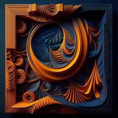 3D model abstract painting (STL)